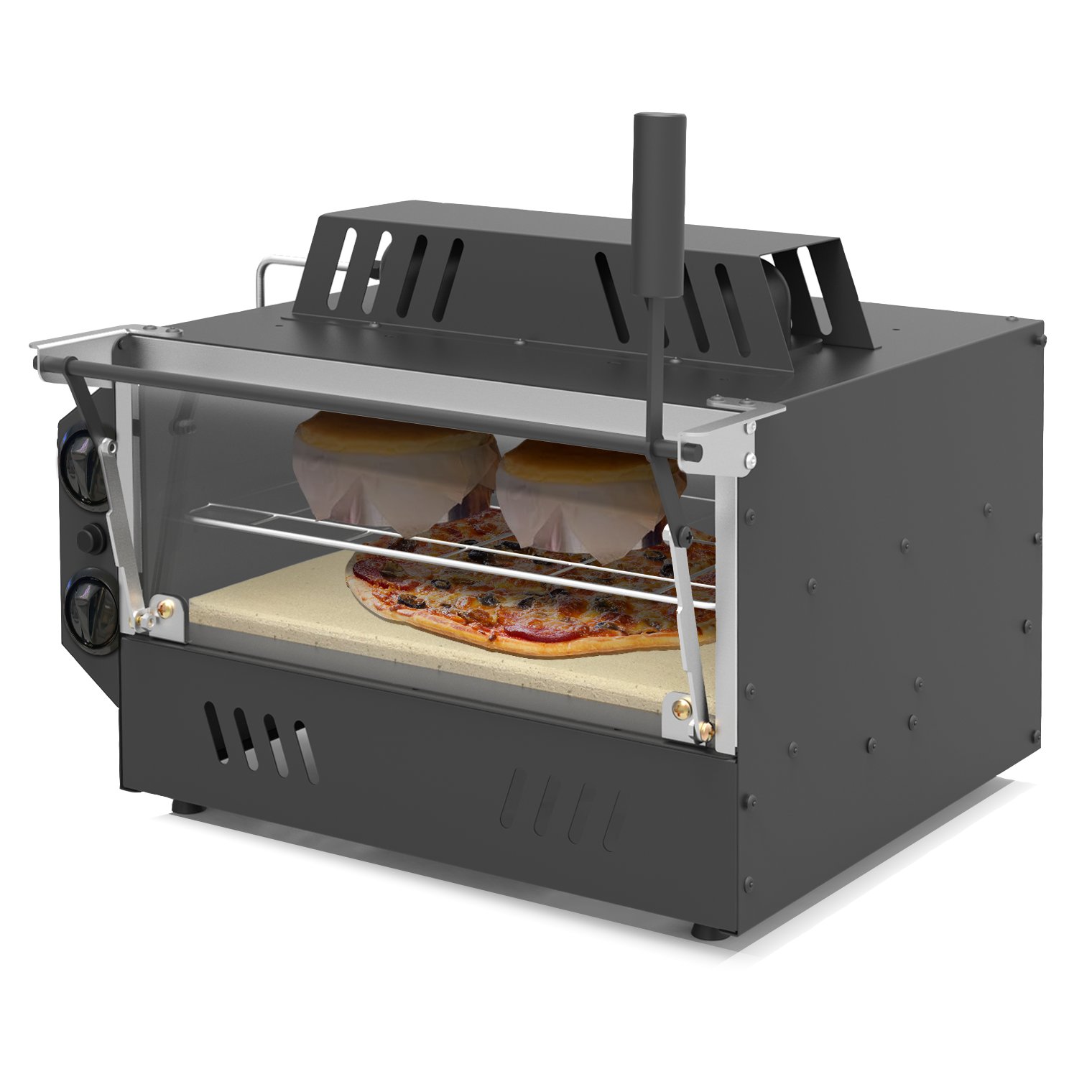 Forno Guilhotina À Gás Glp 53x47cm Sem Cavalete Saro Cinza