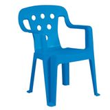 Cadeira Plástica Tipo Poltrona Kids Azul 15151554 Mor