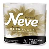 Papel Higienico Neve Neutro Supreme Folhas Tripla Com 4 Unidades
