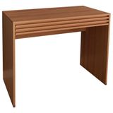Escrivaninha Mesa Escritorio 1 Gaveta Ripada Amendoa