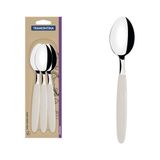 Colheres De Mesa Tramontina Ipanema Com Lâminas De Aço Inox E Cabos De Polipropileno Cinza 3 Peças