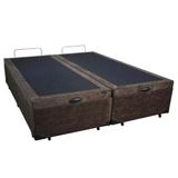 Cama Box Baú King Bipartido Suede Sereneprime Marrom 192x203x44