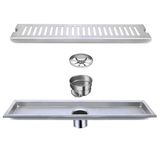 Ralo Linear 40cm Inox Banheiro Area Externa Anti Odor Inseto