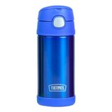 Garrafa Térmica Infantil C/ Canudo Silicone Azul Thermos ®  Funtainer 355ml Isolamento A Vácuo  - Thermos