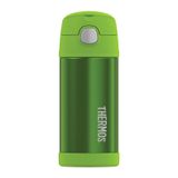 Garrafa Térmica Infantil C/ Canudo Silicone Verde Thermos ®  Funtainer 355ml Isolamento A Vácuo  - Thermos