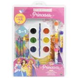 Livro Ler E Colorir Kit 5 Em 1 Princesas