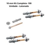 Parafuso Vaso Sanitário 10mm Kit Completo 100 Un Latonado
