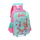 Mochila Escolar Infantil Barbie Feminina Rodinhas Verde