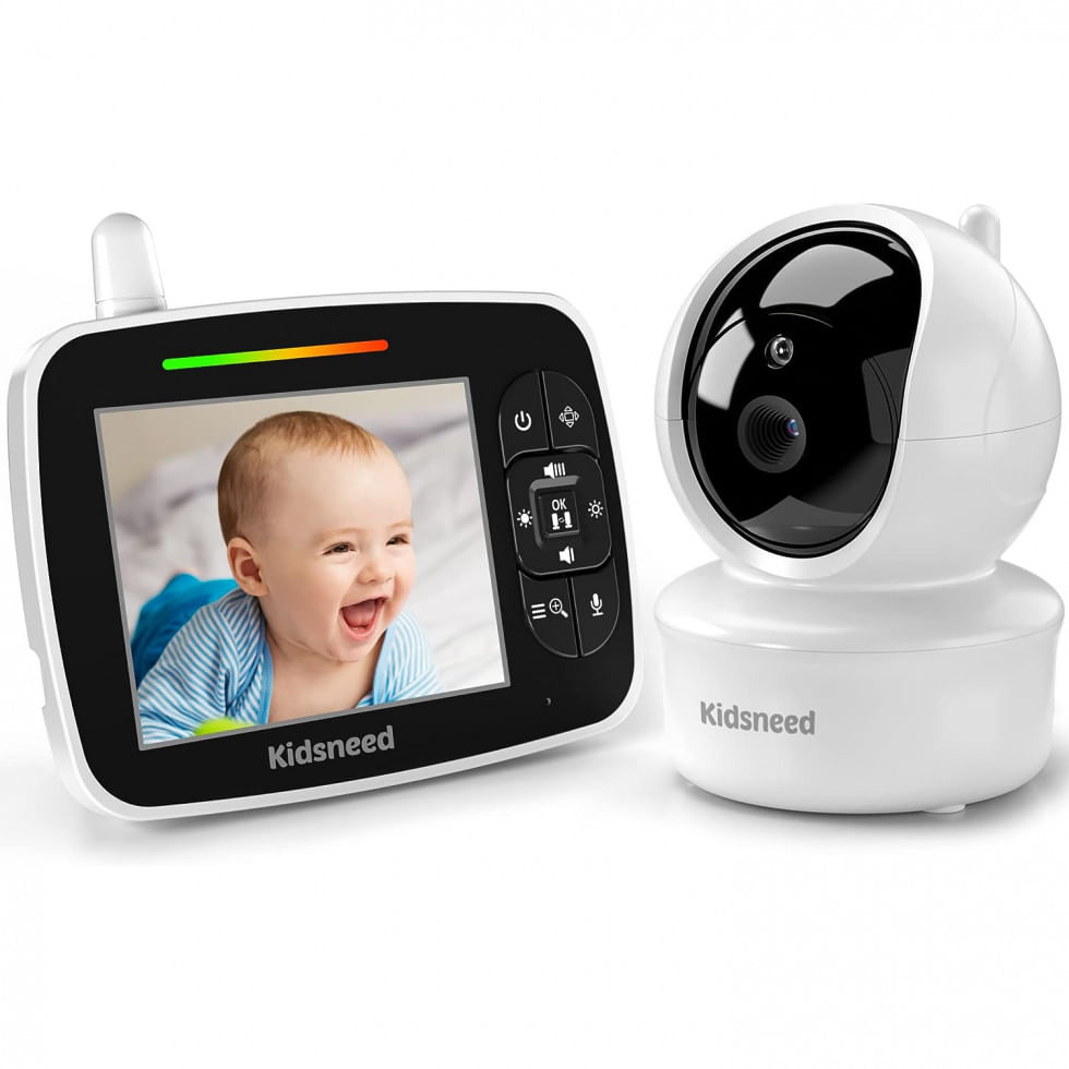 Baba Eletronica Monitor Com Camera Hd 1080p E Visao Noturna, Alcance De 292m, Kidsneed Sm935a, Branco