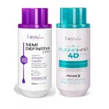 Kit Semi Definitiva 3d E Alinhahair 4d Forever Liss 300ml