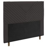 Cabeceira Cama Box Casal King Size Viena 195cm Suede Marrom - Desk Design