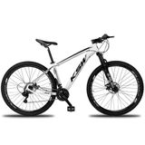 Bicicleta Aro 29 Ksw Xlt 24 Marchas Shimano E Freios A Disco Quadro 19" Branco-preto