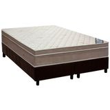 Cama Box King: Colchão Molas Masterpocket Ensacadas Ortobom Super Light Ortopillow + Base Crc Suede Brown(193x203)