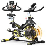 Bicicleta Ergometrica Com Tela Lcd E Suport Para Tablet, Pooboo, Preto