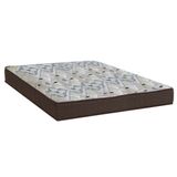 Cama Box Viúva: Colchão Espuma D45 Ortobom / Anatômico Fort Tech Iso 150 + Base Crc Suede Brown(128x188x18)