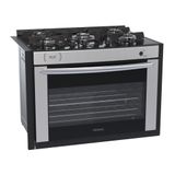 Fogão de Embutir Venax Gaudi Prisma 5 Bocas Gás Inox