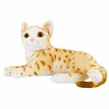 Gato Caramelo Deitado Realista 32cm - Pelúcia