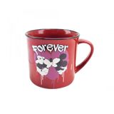 Caneca De Porcelana Vermelha Mickey E Minnie ?true Love?