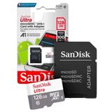 Cartão Memória Micro Sd 128gb Sandisk Ultra, Alto