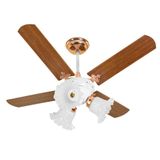 Ventilador De Teto Venti-delta New Zeta Branco Com Cobre 4 Pás Mogno 220v