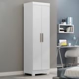 Guarda-roupa Compacto 2 Portas Mdp Com Pés Paris Branco