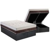 Cama Box Baú Queen: Colchão Molas Polar Sportingbase Suede Gray(158x198)