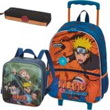 Kit Mochila Rodinha Lancheira Estojo Escolar Infanttil Boruto Menino Naruto Pacific