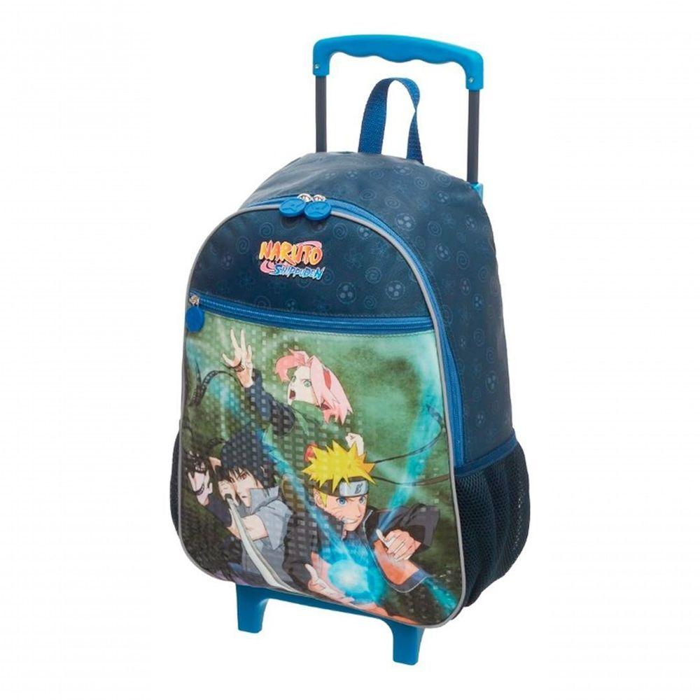 Mochila Rodinha Infantil Escolar Menino Naruto Time 7 Pacifc