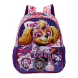 Mochila Costas Infantil Escolar Menina Patrulha Canina Skyie Paw Patrol Rosa 11792