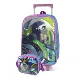 Kit Mochila Rodinha Lancheira Infantil Escolar Menino Toy Story Buzz