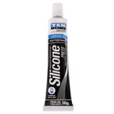 Adesivo Silicone Acético Alta Temperatura Preto 50g Tekbond