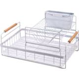Escorredor Loucas Metal Branco Duplo Bremen 44x31x24cm