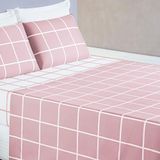 Jogo De Cama Com Lençol De Cima 200 Fios Austin King 04 Peças Rosa