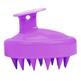 Escova De Cabelo De Silicone Macio Shampoo Suave Massagem Do Couro Cabeludo Roxo