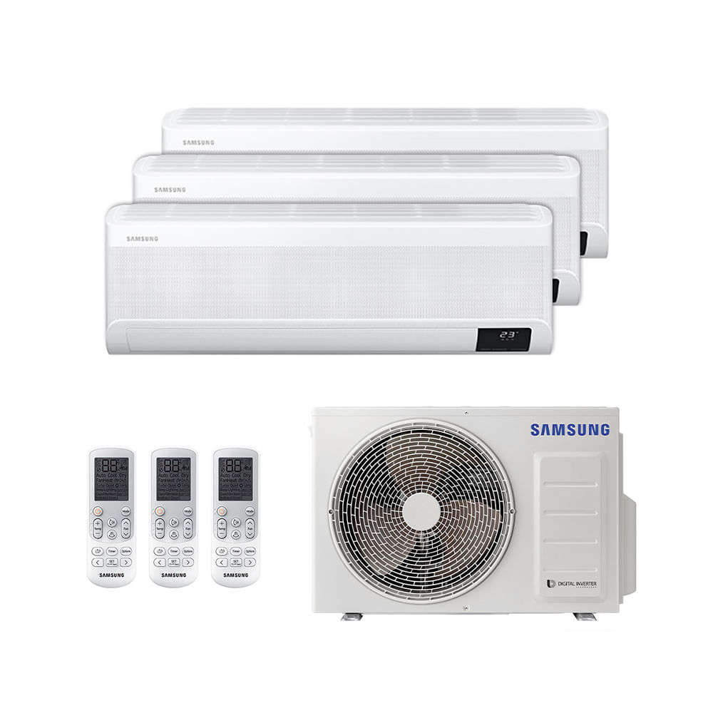 Ar Condicionado Multi Inverter Windfree Samsung 24000 Btus  (2x Evap 9000 E 1 Evap 12000) Quente/frio 220v Monofásico