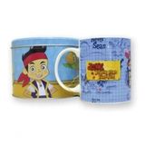 Caneca De Porcelana Na Lata Jake E Os Piratas 350 Ml Disney