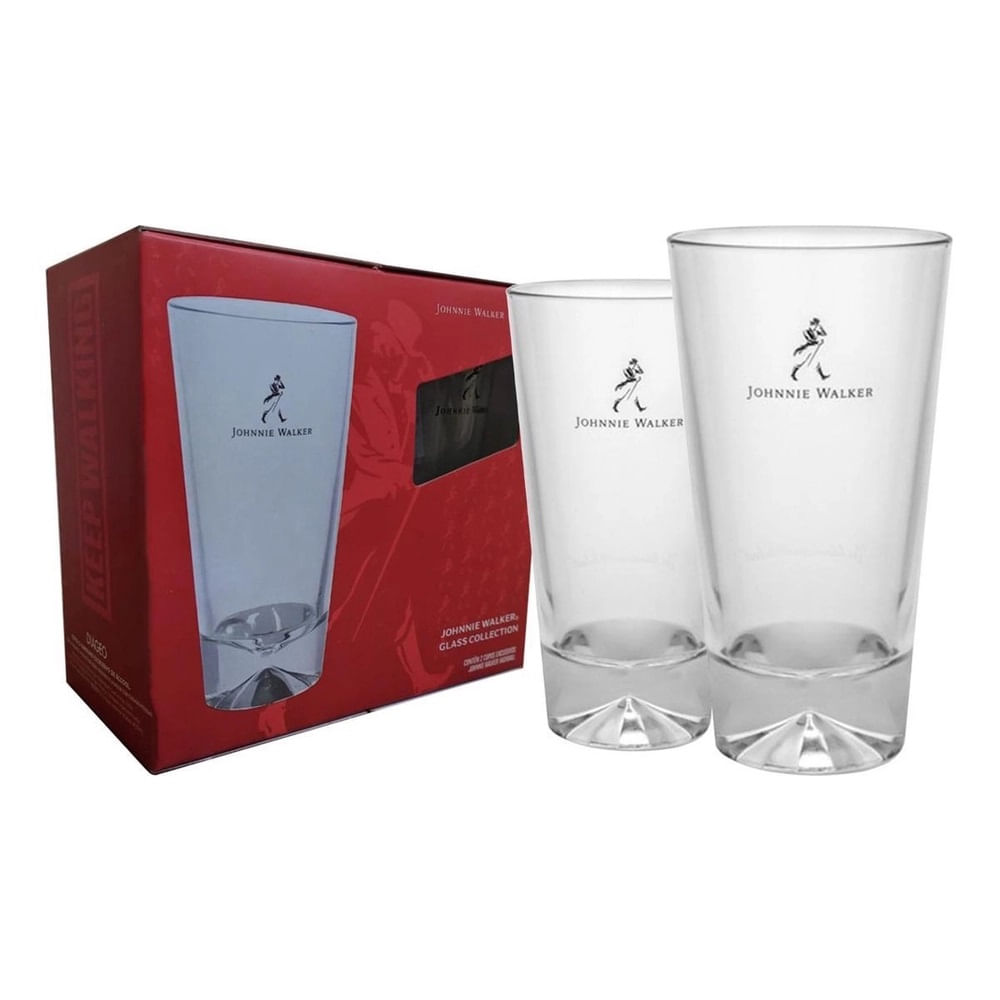 Jogo De Copos P/ Whisky Johnnie Walker Long Drink 450ml