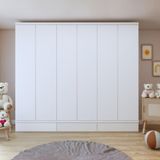 Guarda-roupa Infantil 6 Portas 9 Gavetas 100% Mdf Encanto Branco