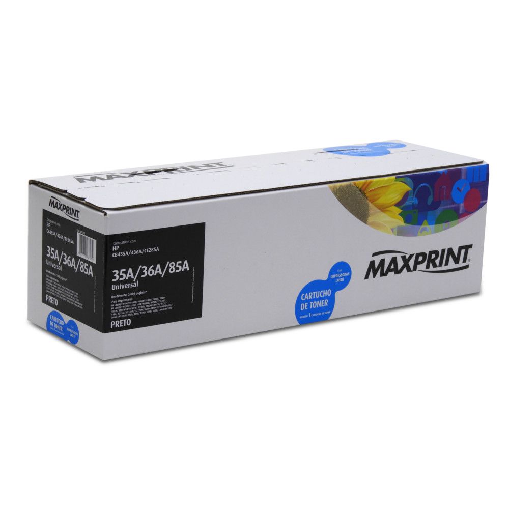 Toner Maxprint Preto Para Impressoras Hp Cb435a 36a Ce285a