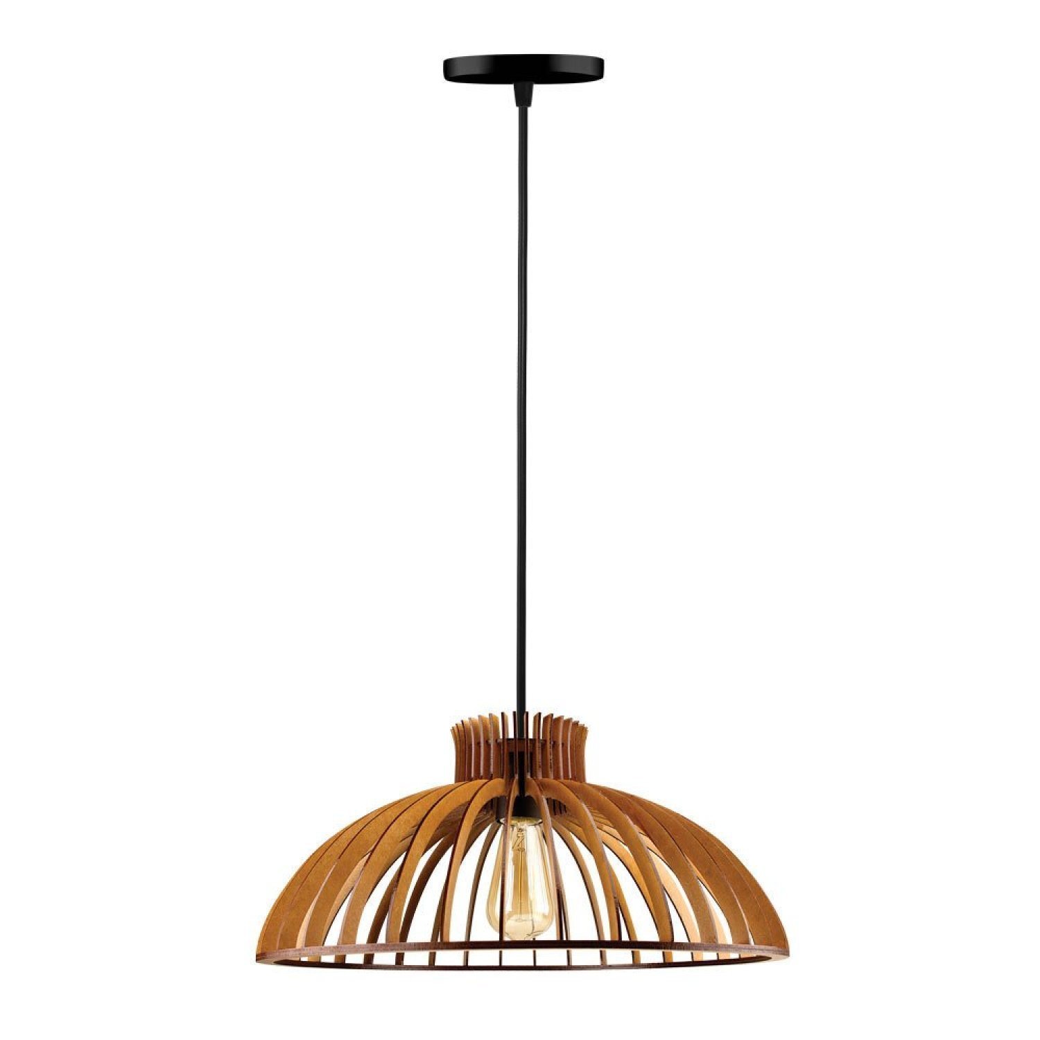 Luminária Pendente Bivolt Ocean Vesper Madeira Natural