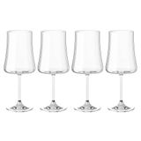 Taças Vinho E Água Cristal 460ml Titânio Pleasure 4 Peças