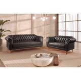 Conjunto De Sofás Chesterfield Duque Preto