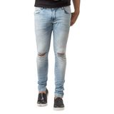 Calça Jeans Masculina Rasgo No Joelho Super Skinny Fit Zune