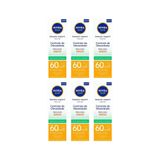 Protetor Solar Nivea Facial 50g Beauty F60 Cor Media-kit 6un