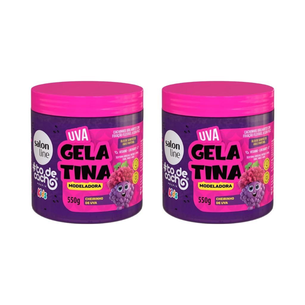 Gelatina Capilar Salon Line 550g Todecacho Kids Uva - 2un