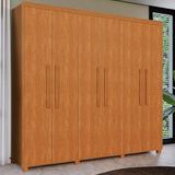 Guarda Roupa 6 Portas 4 Gavetas Casal 100% Mdf Nature Blor Shop Jm