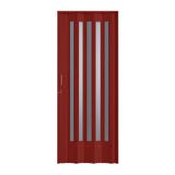 Porta Sanfonada Pvc Plastporta 210x60cm Translucida Bcf Mogno