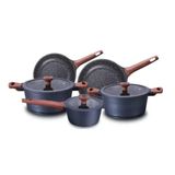 Jogo De Panelas Titanium Mta 5 Peças Com Revestimento Cerâmico Marmorizado Antiaderente Cerâmic-flon E Soft-touch