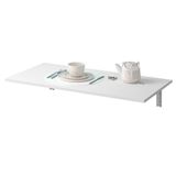 Mesa Dobrável De Parede Cozinha Escritório 120x45 Branco