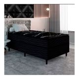 Cama Box De Solteiro New Itália Black Pillow Top D26 Umaflex